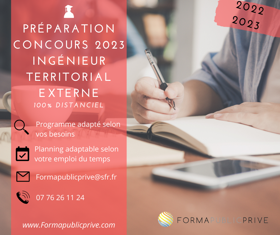 Préparation concours d’ingénieur territorial Externe – 2023 - Forma ...
