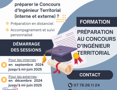 FORMATION : PRÉPARATION AU CONCOURS D’INGÉNIEUR TERRITORIAL – INTERNE ET EXTERNE