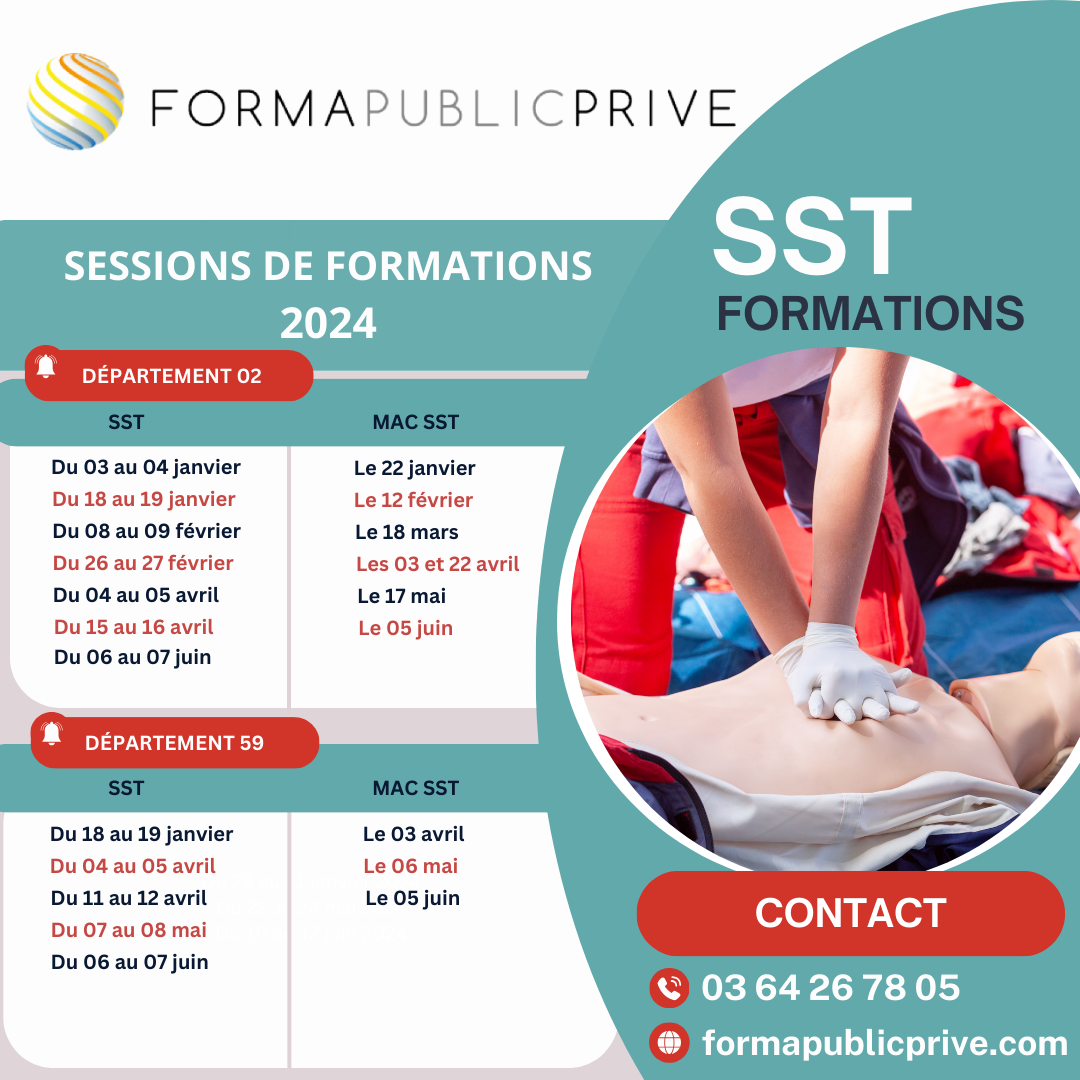 Formation SST et MAC SST - Départements 02 et 59.