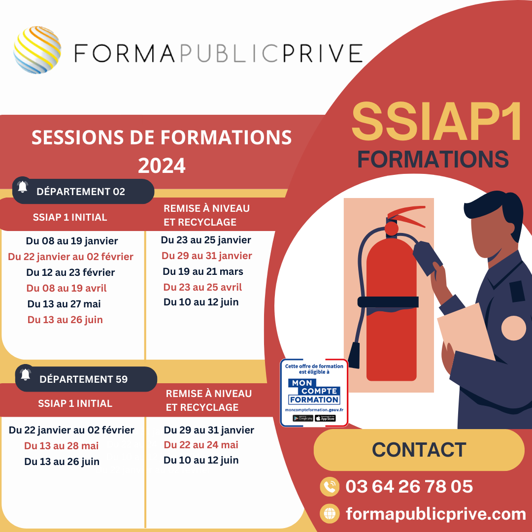 Formation SSIAP 1 - Départements 02 et 59.