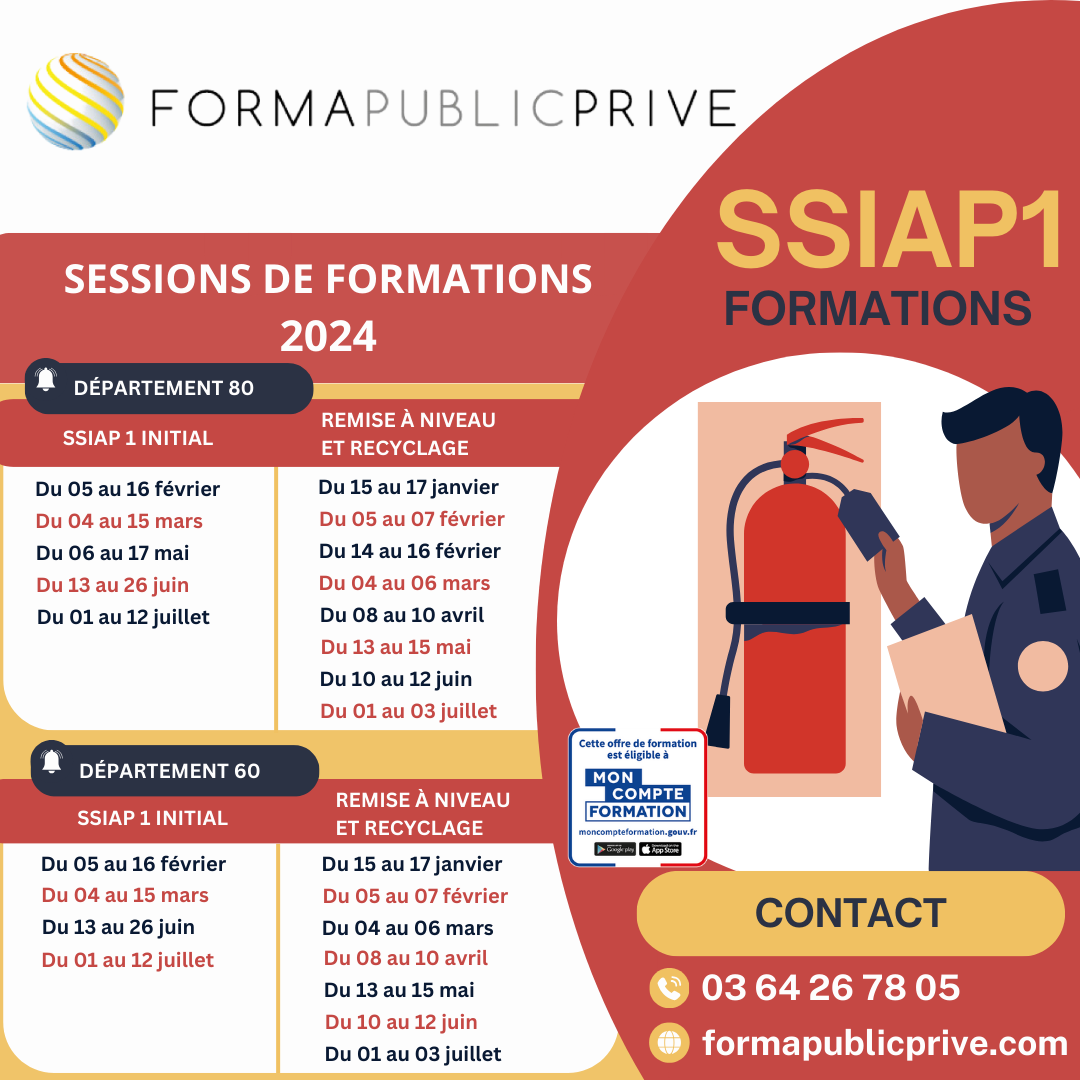 Formation SSIAP 1 - Départements 80 et 60.